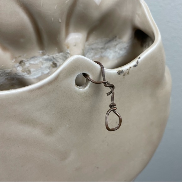 VTG Ceramic Pink Gold Glossy Flower Hanging Wall Pocket Plant Propagation Statio - Picture 8 of 16